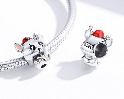 Mouse with cheese - charm pendant