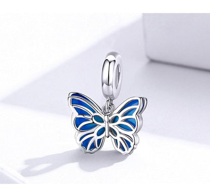 blue butterfly - charm pendant