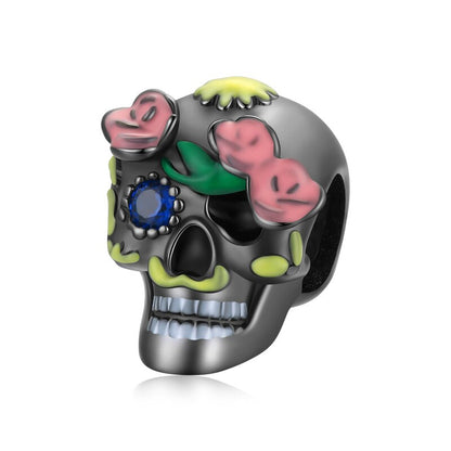 mexican skeleton head - charm pendant