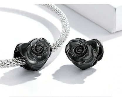 Black night Rose - Charm-Anhänger