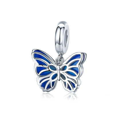 blue butterfly - charm pendant