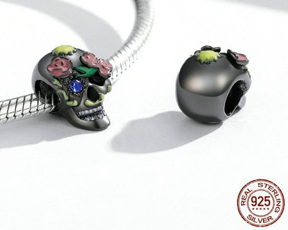 mexican skeleton head - charm pendant