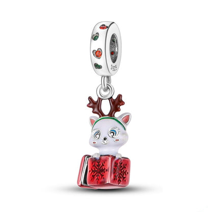 Gift reindeer cat - charm pendant