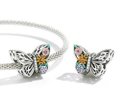 Butterfly with flower wings - Charm