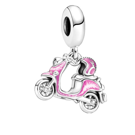 Pink Vespa - charm pendant