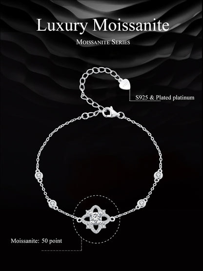 Luxury flower - Moissanite bracelet