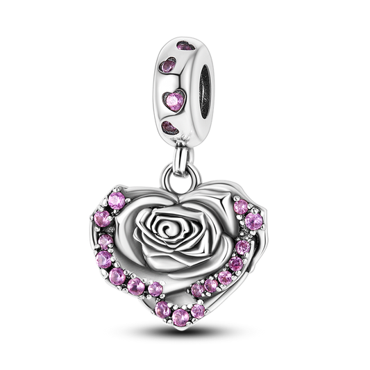 Heart Rose - Charm pendant