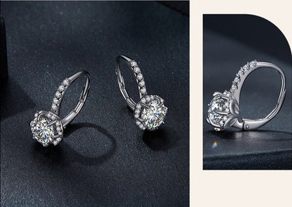 Glowing Flower - Moissanite Earrings (1ct)