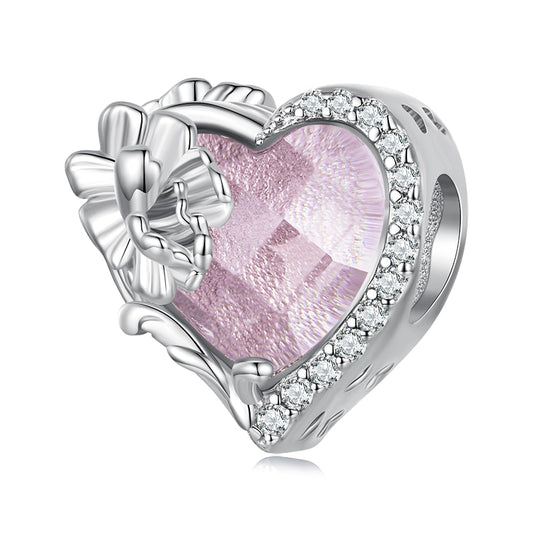 Pink Heart Splendor - Charm