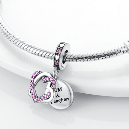 Dear mother &amp; daughter - charm pendant