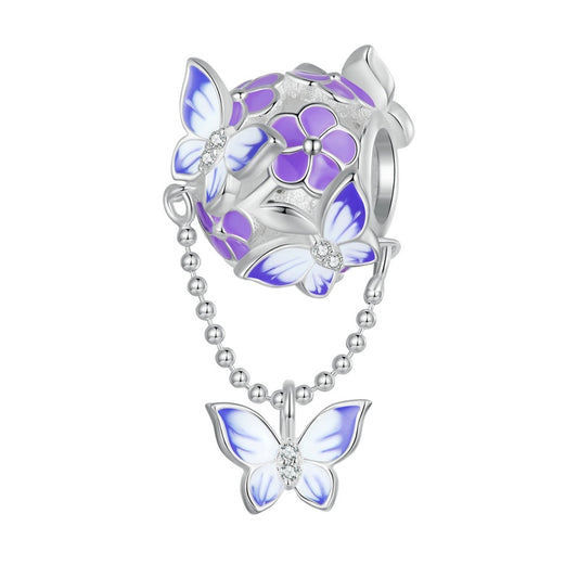 Spring - flying butterfly - charm