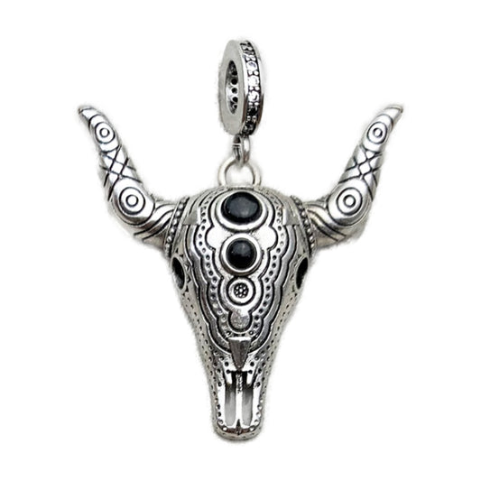 Ethnic bull head vintage - charm pendant