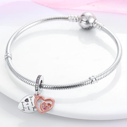 Mom - The heart of our family - charm pendant