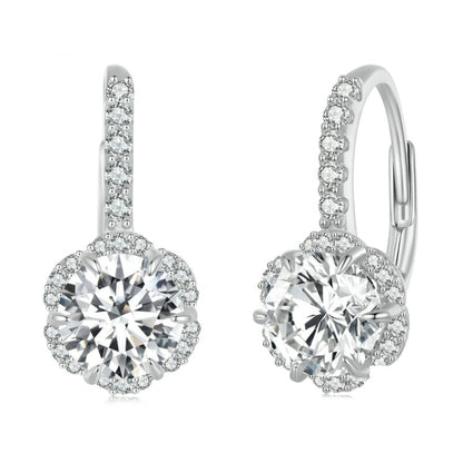 Glowing Flower - Moissanite Earrings (1ct)