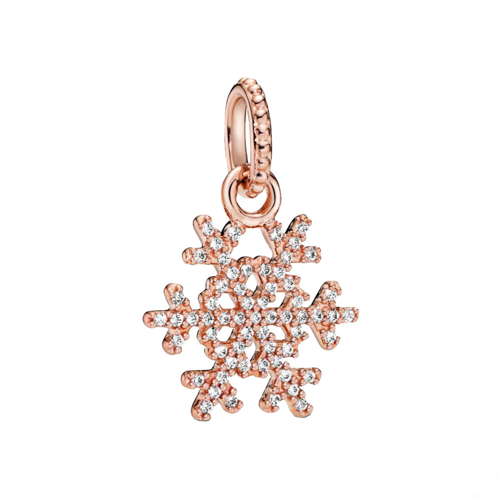 Snowflake rosé - charm pendant