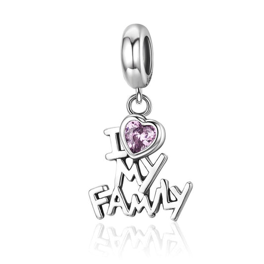 I love my family - pendant charms