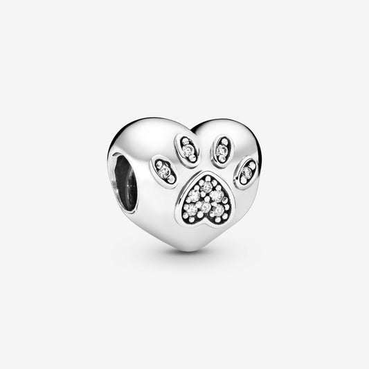 Heart Dog Paw - Charm