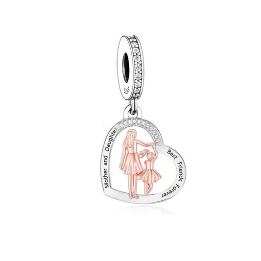 Mother &amp; Daughter - Best Friends Forever - Charm Pendant