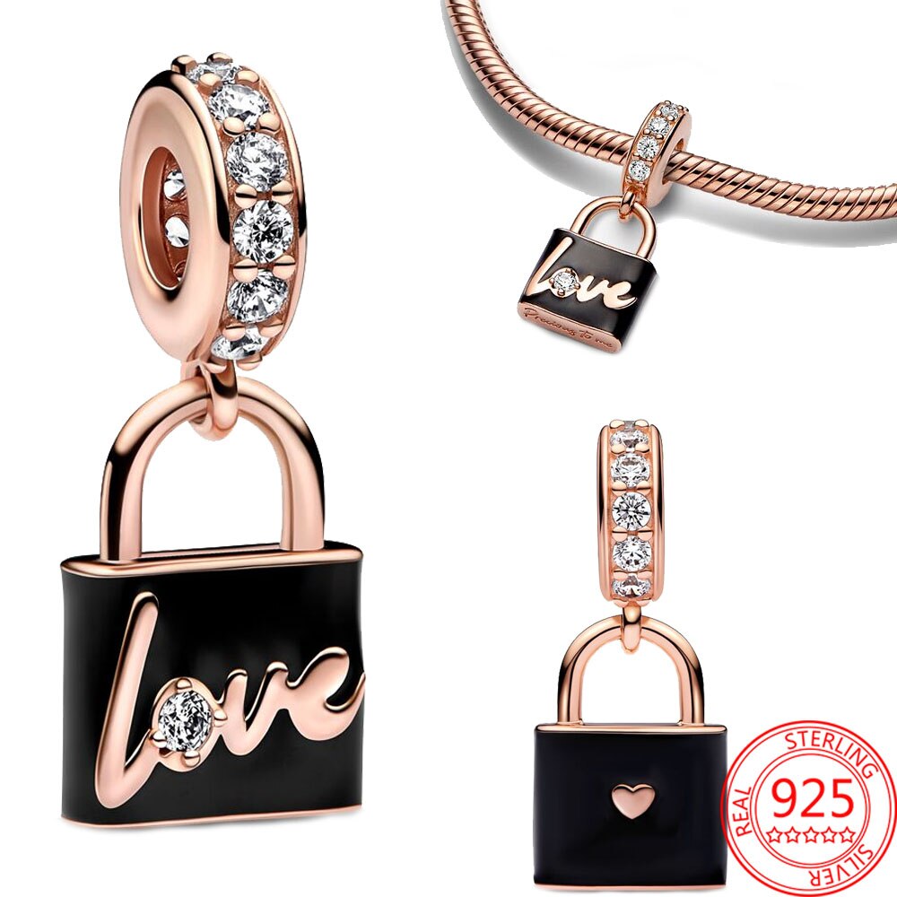 Lock "Love" rosé - charm pendant