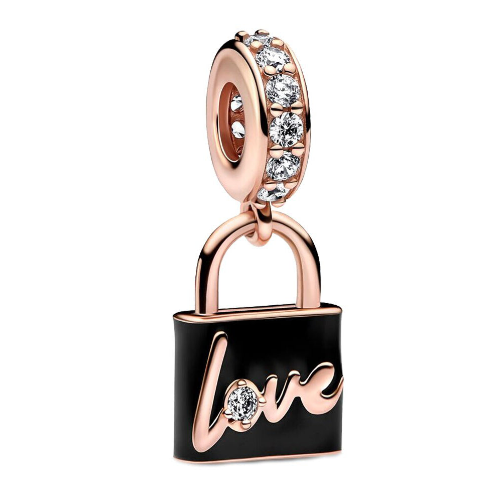 Lock "Love" rosé - charm pendant