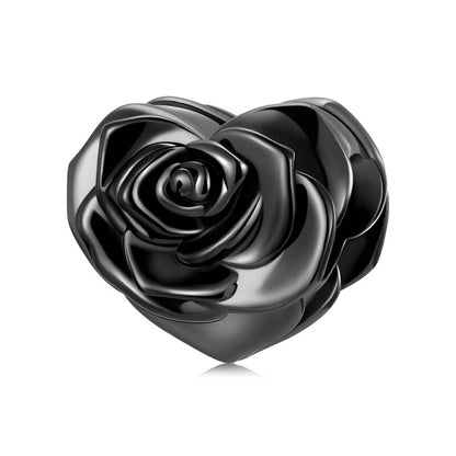 Black night Rose - Charm-Anhänger