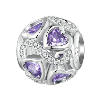 infinite love (round/purple) - charm