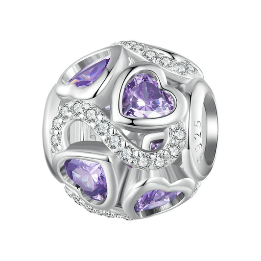 infinite love (round/purple) - charm