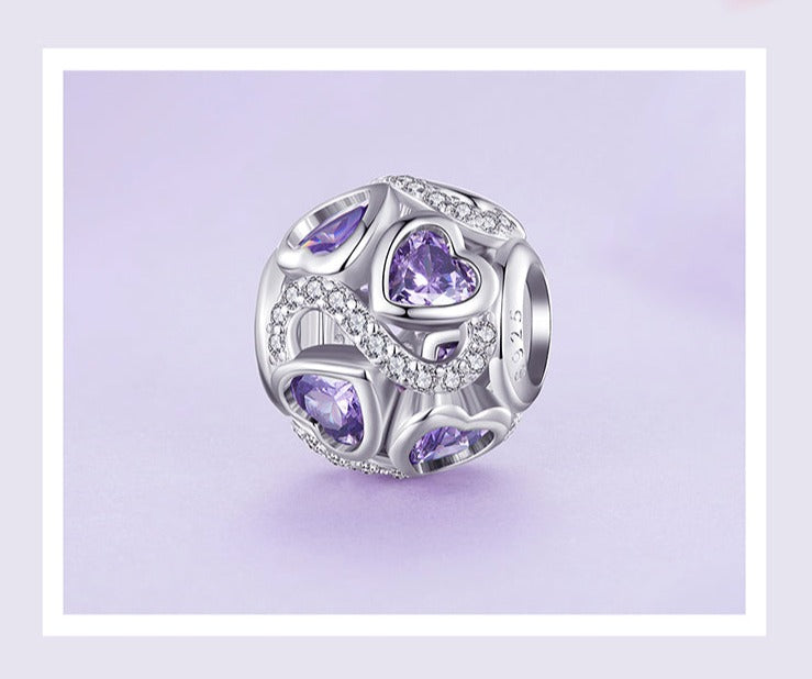 infinite love (round/purple) - charm