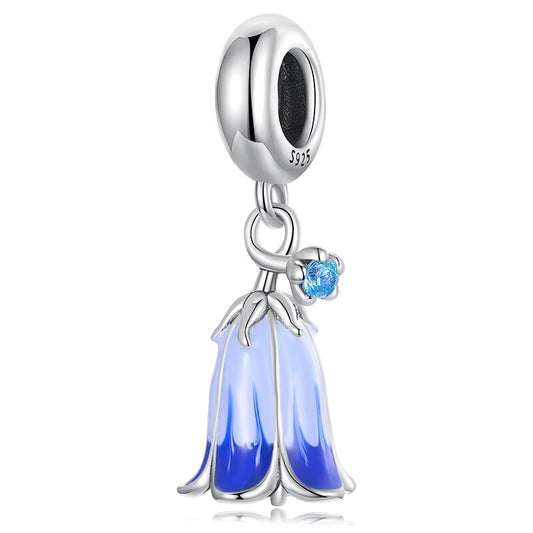 Blue snowdrops - charm pendant