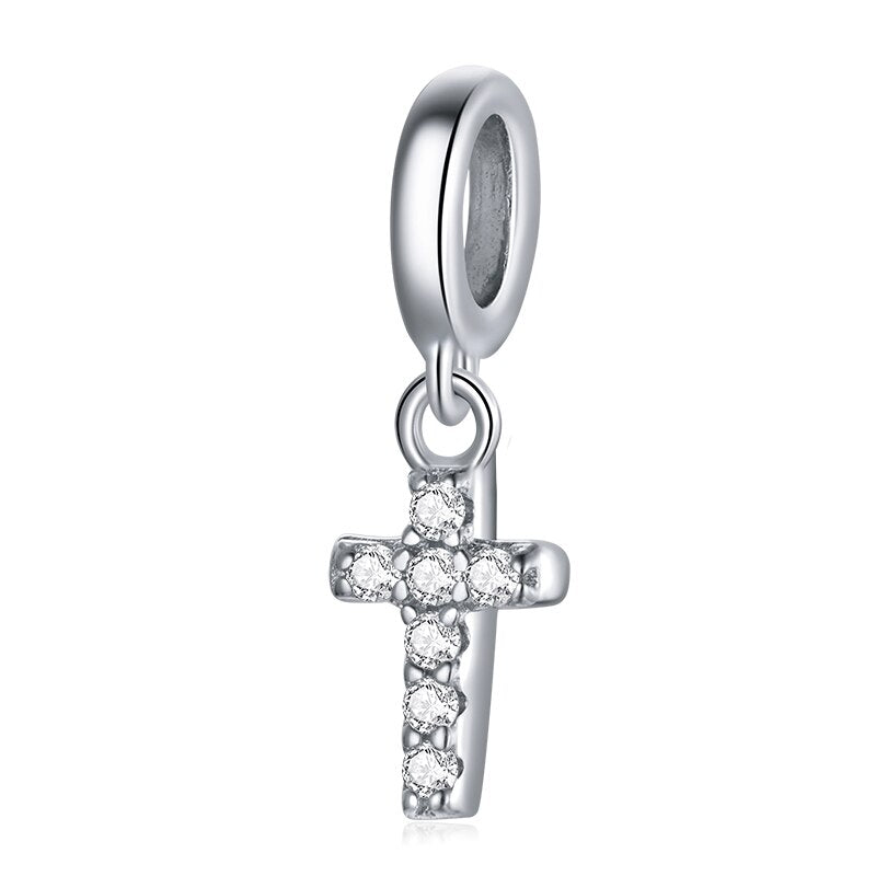 radiant cross - charm pendant