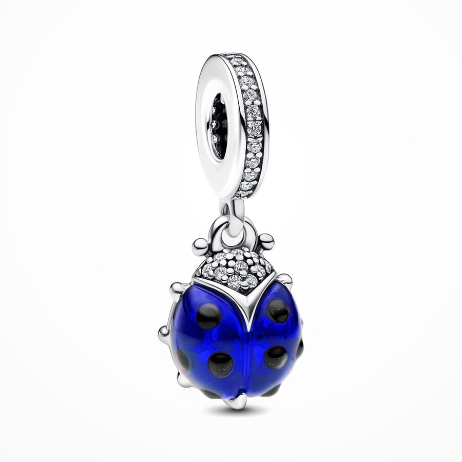 Ladybug (blue) - charm pendant