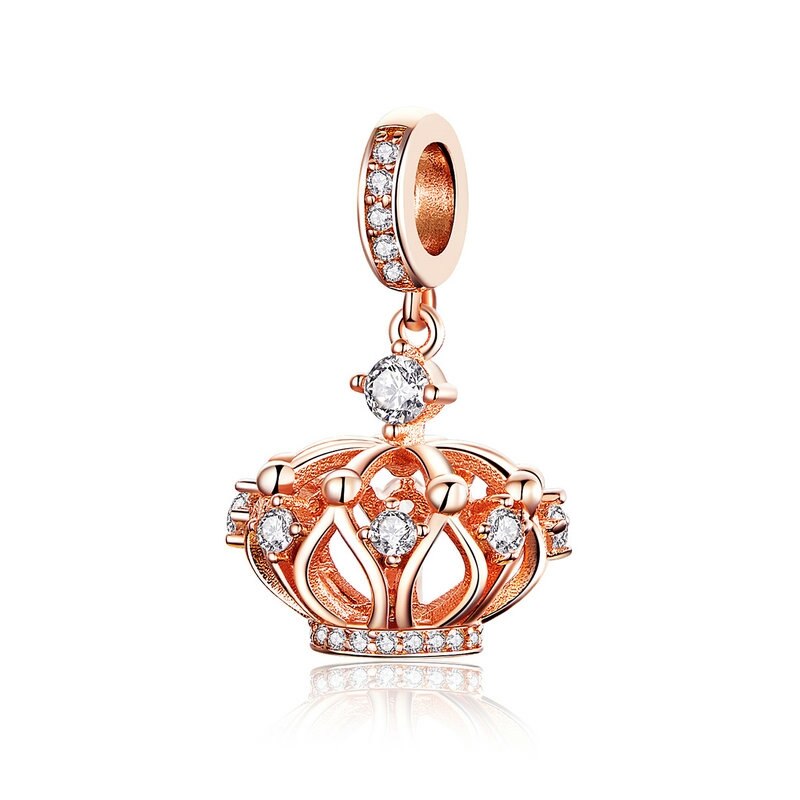 Crown rosé - charm pendant