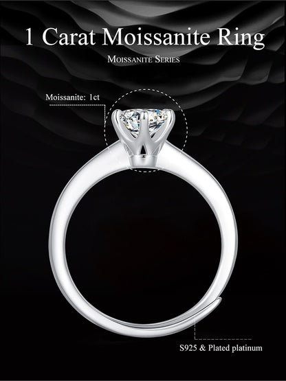 Elegant Glamor - Moissanite Ring (1ct)