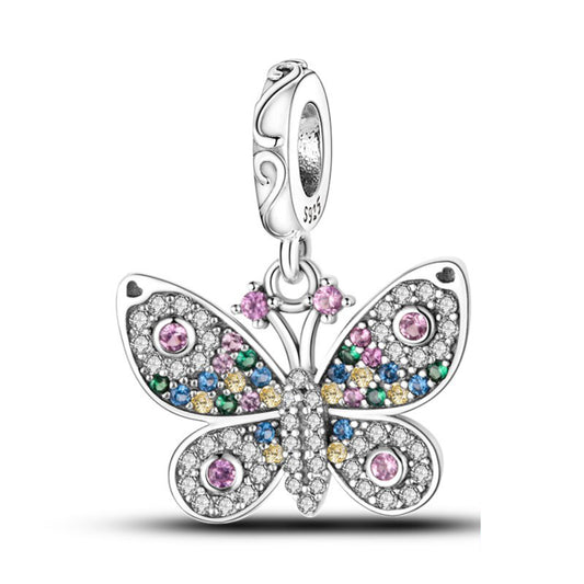 colorful butterfly - charm pendant