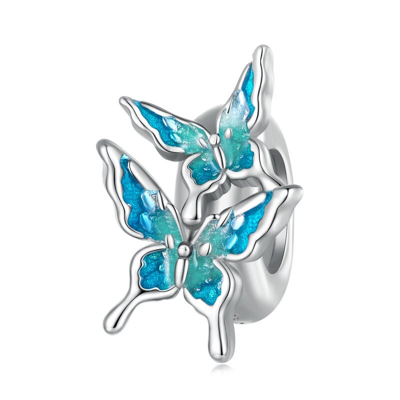 blue butterflies - charm