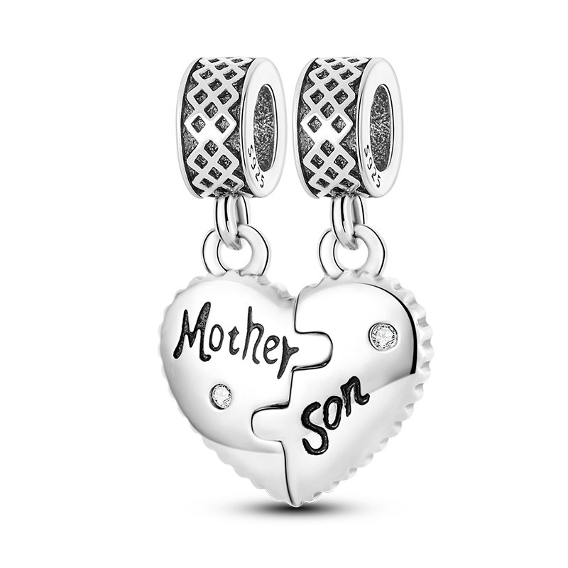 Double charm - mother &amp; son - charm pendant