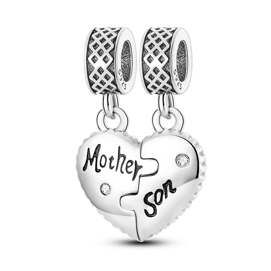 Double charm - mother &amp; son - charm pendant