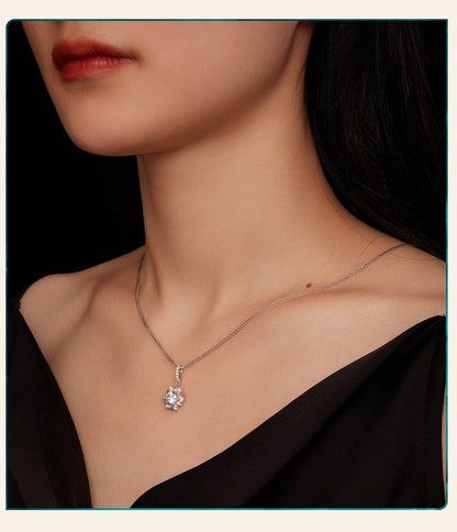 SET: Frost Flower - Moissanite Earrings &amp; Necklace (1ct)