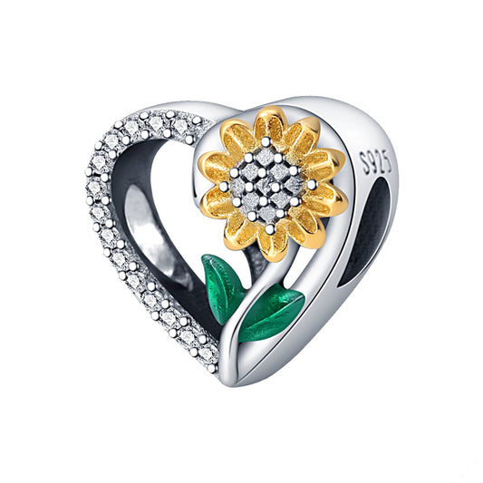 Heart Flower - Charm