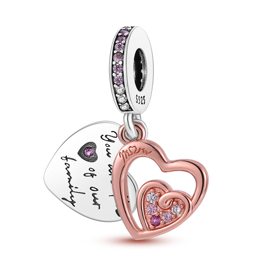 Mom - The heart of our family - charm pendant